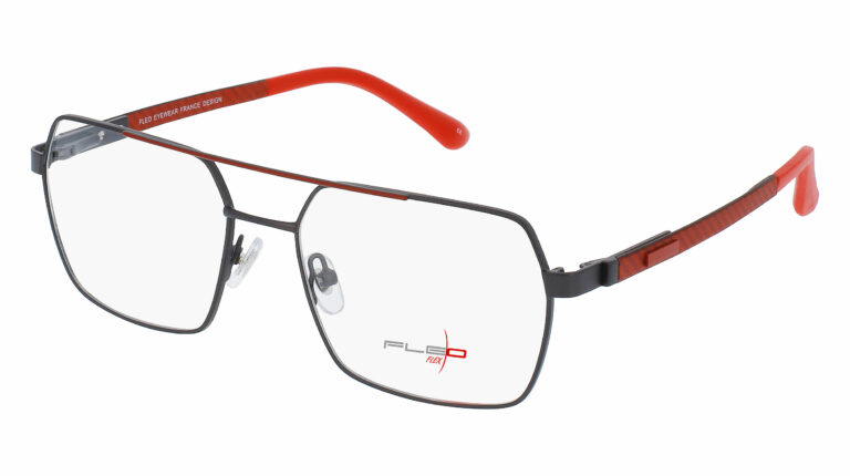 Monture cerclée fleo en titane flexible, innovante, tendance et masculine